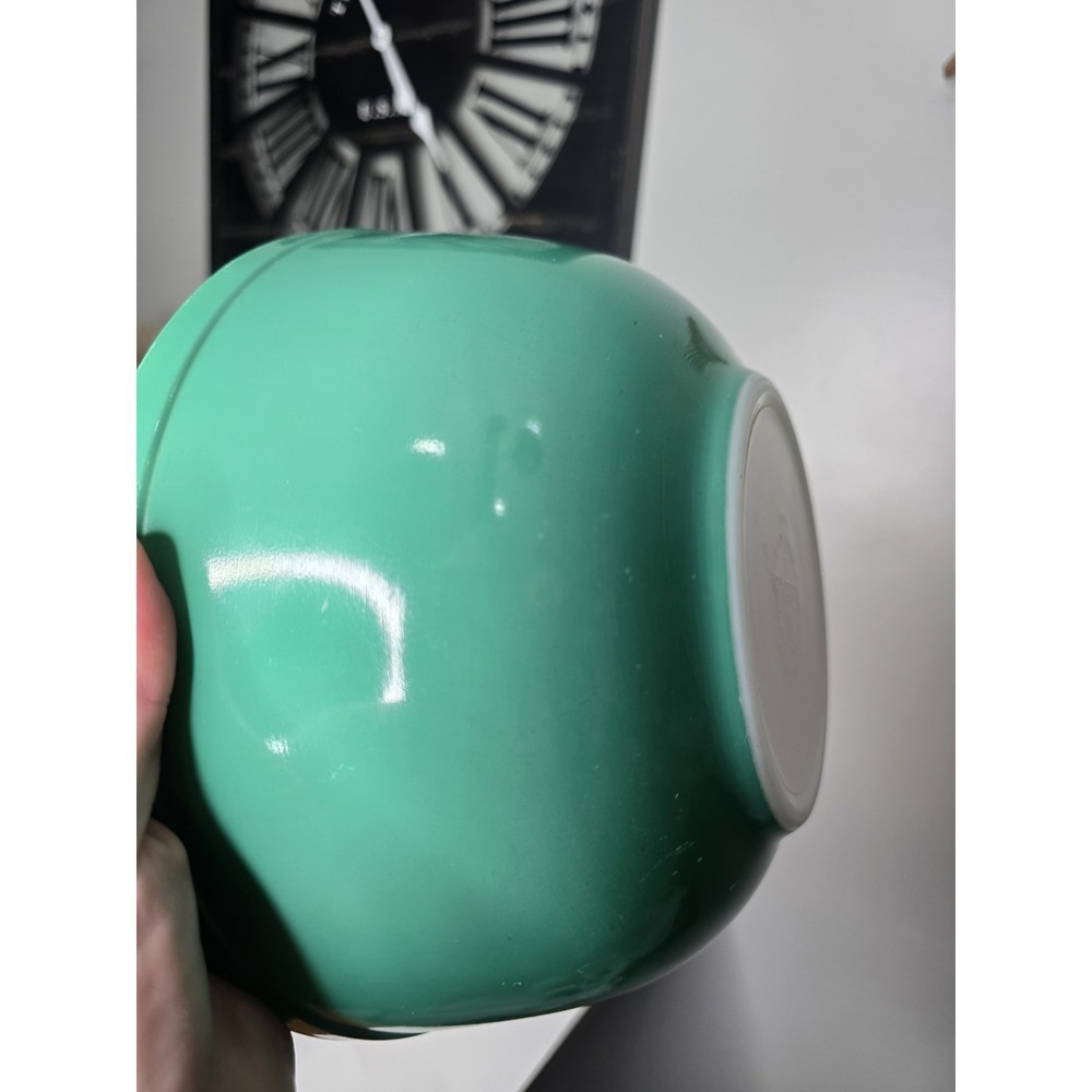 Vintage Pyrex 403 Primary Colors Green Nesting/Mixing Bowl 2.5 Quart 8.75" Round - Picture 8 of 9